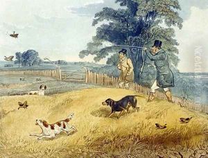 Flushing Birds, plate from 'Partridge Shooting' by Henry Thomas Alken