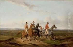 Promenade De Cavaliers by Edouard Bernard Swebach