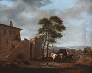 La Halte Des Cavaliers by Joseph Swebach-Desfontaines