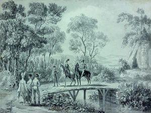 Cavaliers Traversant Un Pont Cavaliers Traversant Un Pont