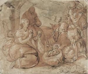 L'adoration Des Bergers by Gerrit Pietersz. Sweelinck