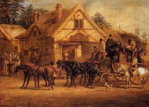 A Halted Coach by Henry Thomas Alken