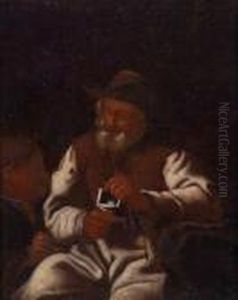 An Oldman Warming Himself At A Coal Fire by Michiel Sweerts