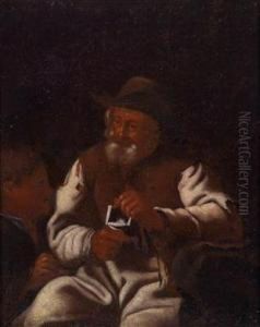 Ein Strickender Alter Mann by Michiel Sweerts