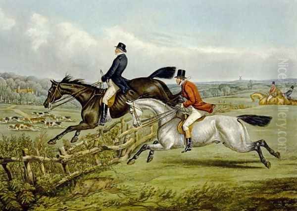 Jumping, plate from 'The Right and The Wrong Sort', in Fores Hunting 1859 - view 1