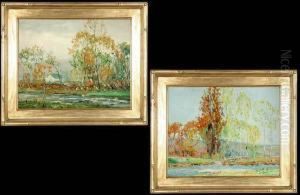 Two Spring Landscapes by William Otis Swett
