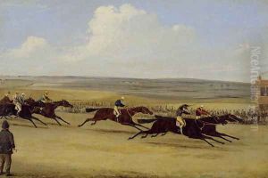The 1850 Cambridgeshire Stakes- The Finish by Henry Thomas Alken