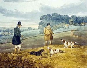 Retrieving, plate from 'Partridge Shooting' by Henry Thomas Alken