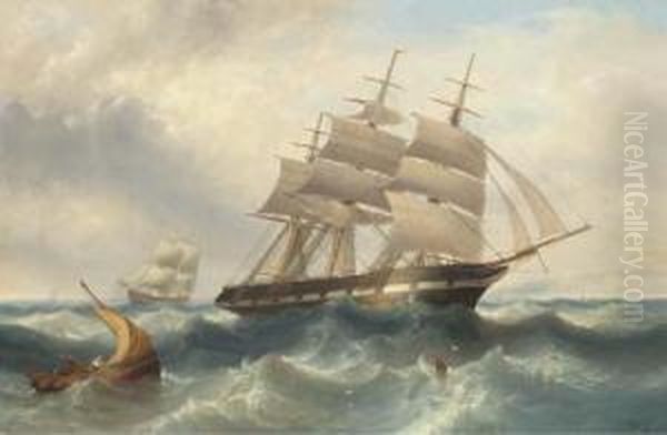 The Amoor Running Under Reduced Sail In The Channel Off Dover - view 1