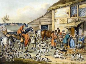 The Refreshment, from 'Foxhunting', engraved by Thomas Sutherland by Henry Thomas Alken