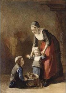 Admiring The Kittens by Catherine Bisschop-Swift