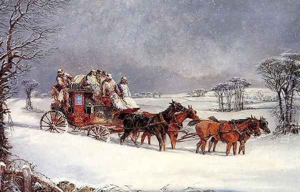 The York to London Royal Mail on the Open Road in Winter - view 1