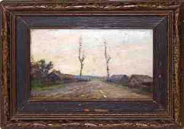 Country Lane With Cottages And Trees - view 1