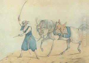 A Persian with his horse by Henry Thomas Alken