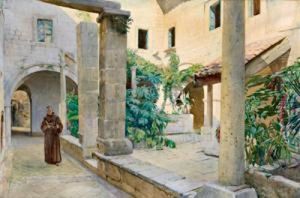 Cortile Del Convento Inondato Dal Sole