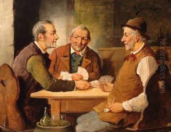 Four Merry Card Players - view 1