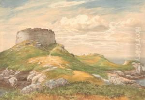 Coastal Scene With Monastery by James Brade Sword