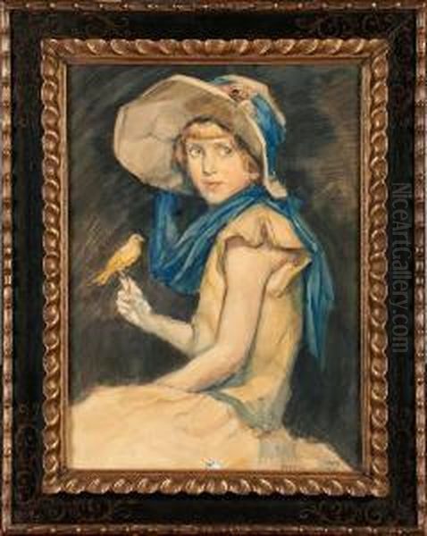 Jeune Fille A L""oiseau - view 1