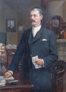 Portrait Of A M Ker Esq, Simla, India by Frederick Swinnerton
