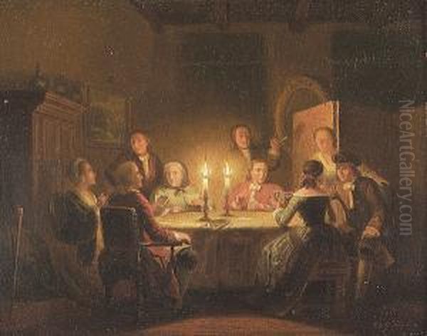 A Card Game By Candle Light - view 1