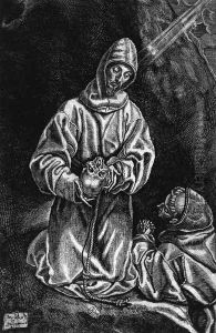 St Francis and Brother Leo Meditating on Death 1606 by Diego De Astor