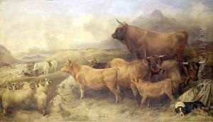 A Highland Cattle Fair, Isle of Skye by Richard Ansdell