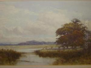 Riverscene With Fishermen by Henry Sykes