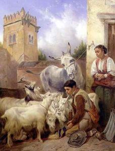 Feeding Goats in the Alhambra, 1871 by Richard Ansdell