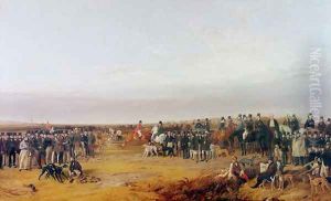 The Waterloo Cup Coursing Meeting, 1840 by Richard Ansdell