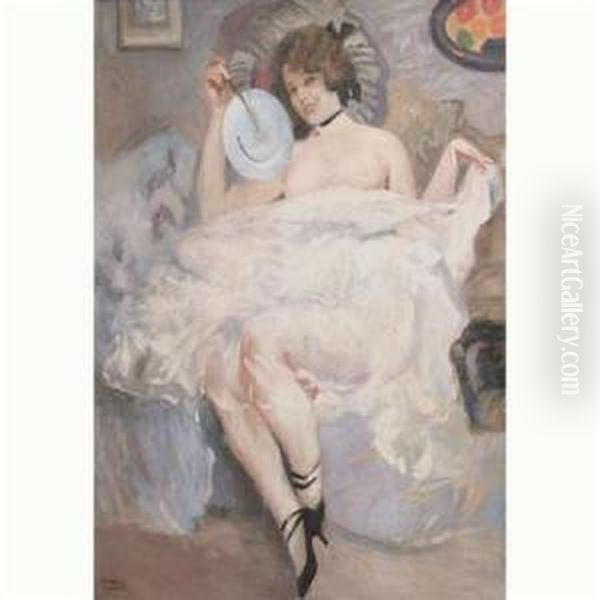 Woman With Fan - view 1
