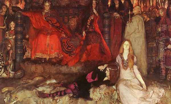 The Play Scene in "Hamlet" 1897 by Edwin Austin Abbey