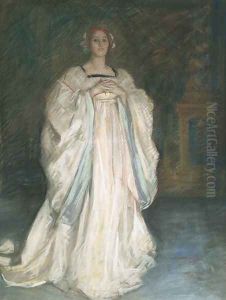 Woman in a White Dress by Edwin Austin Abbey