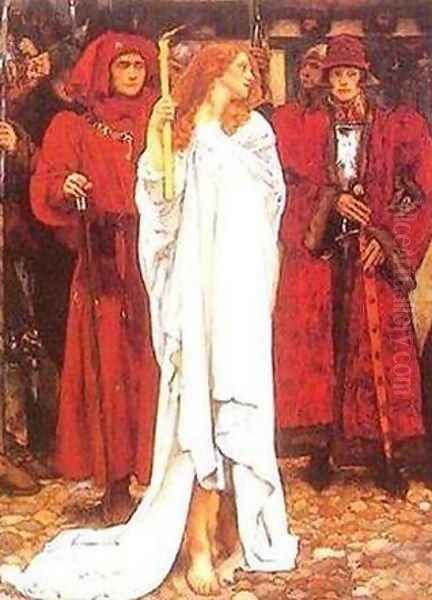The Penance of Eleanor, Duchess of Gloucester (detail) by Edwin Austin Abbey