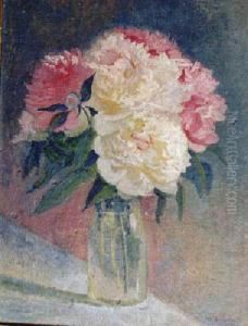 Piwonie W Wazonie (1922) by Marian Szczyrbula