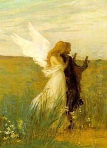 Hesiod Listening to the Inspiration of the Muse by Edmond-Francois Aman-Jean