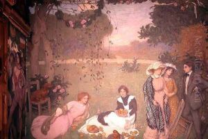 Lunch on the Grass, 1910 by Edmond-Francois Aman-Jean