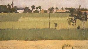 The Outskirts Of A Village by Edmond-Francois Aman-Jean