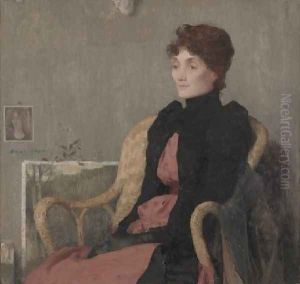 Portrait Of A Woman by Edmond-Francois Aman-Jean
