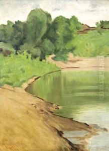 Folyoparti Reszlet by Lajos Szlanyi