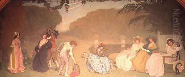 Young Girls Watching an Open Air Theatre, 1909 - view 1