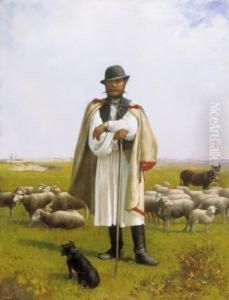 Shepherd by Mihaly Szobonya