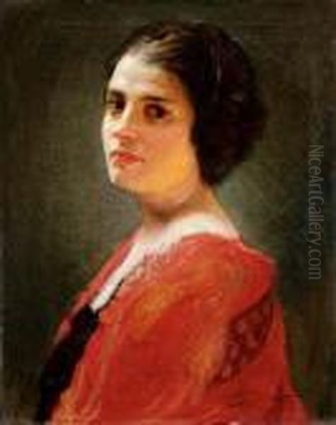 Fanciulla Con Abito Rosso - view 1