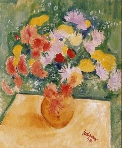 Still Life Of Flowers by Sandor Szolnay