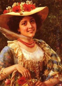 Cappello Di Paglia Papaveri (Straw Hat with Poppies)