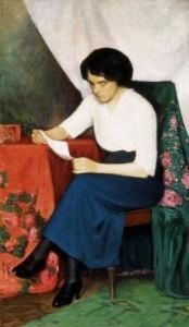Woman Reading by Sandor Szopos