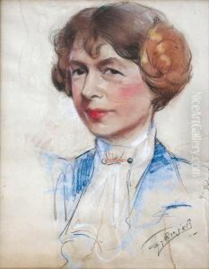 Portrait De Femme by Seweryn Szrejer