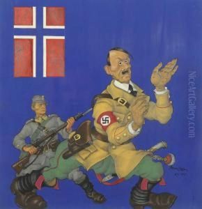 Hitler Caught by Arthur Szyk