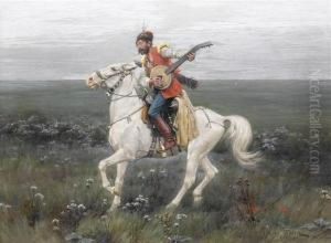Musician On A White Horse