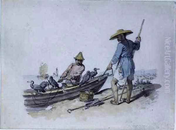 Chinese Fishermen with Cormorants - view 1