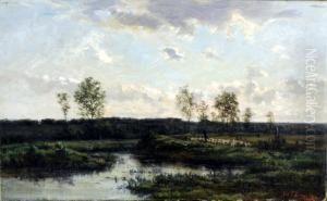 Paysage Avec Etang by Theodore T'Scharner